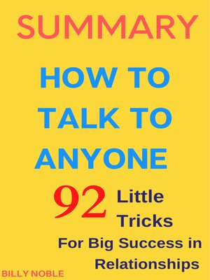 cover image of Summary of How to Talk to Anyone by Leil Lowndes